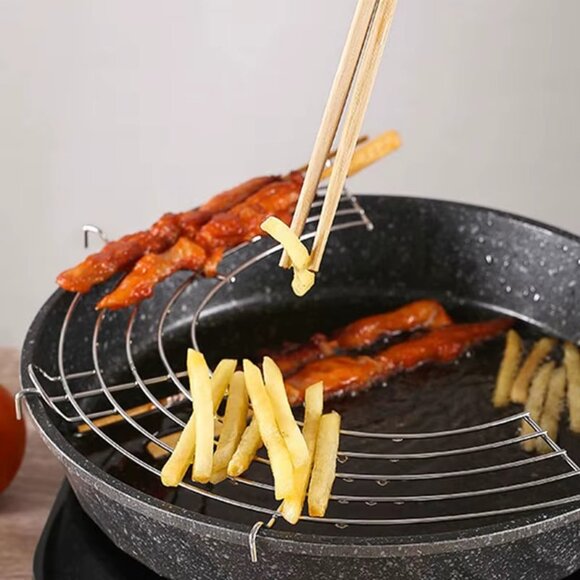 Stainless Steel Oil Drain Frying Oil Drip Rack(1 Rack(36 Cm)) - Picture 8 of 10